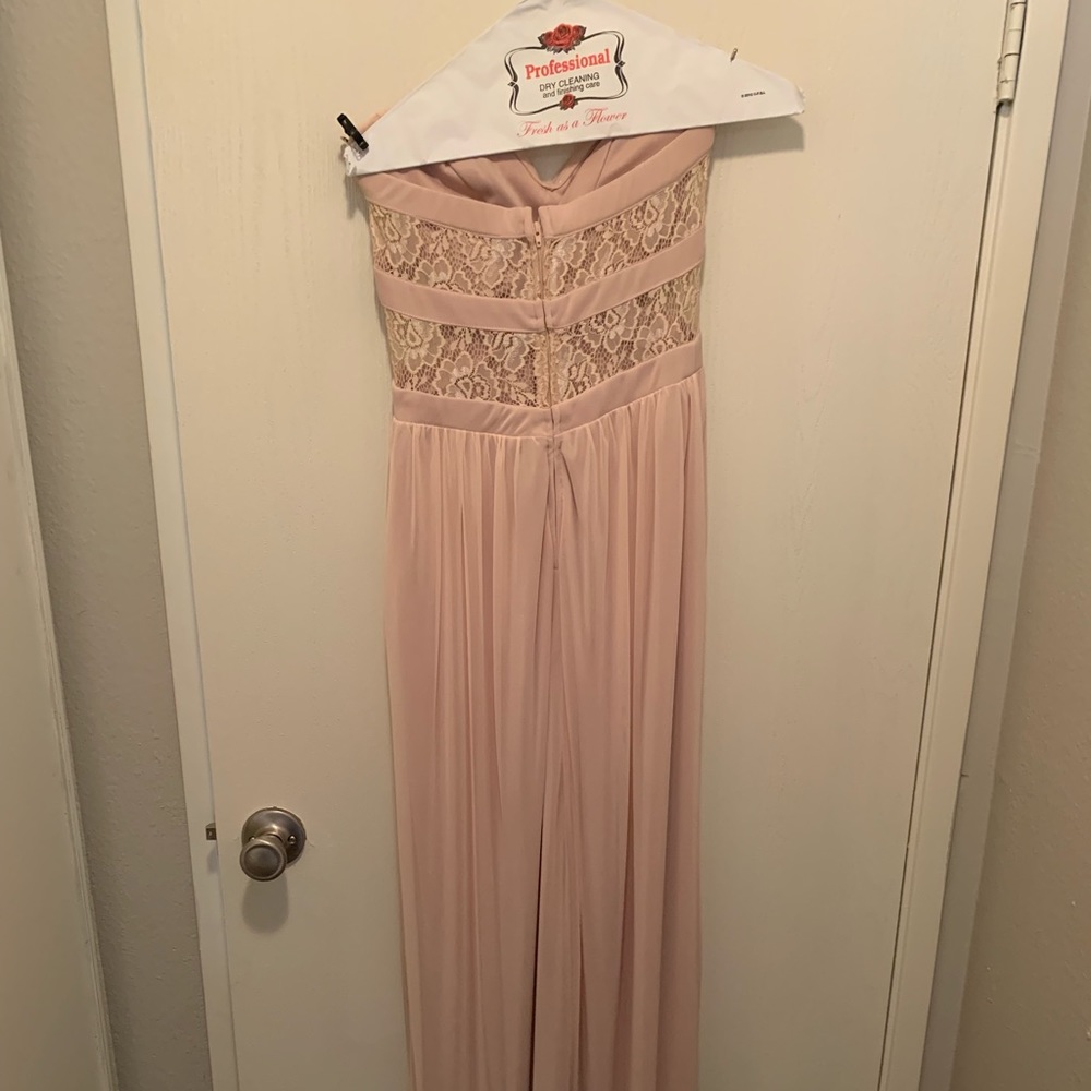 Strapless Blush bridesmaids Dress